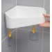 Купить Полка для ванной комнаты угловая (на скотче) белый в Рославле в Интернет-магазине Remont Doma