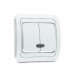 Купить Выключатель 2 СП "Макел" белый с подсветкой в Рославле в Интернет-магазине Remont Doma