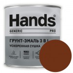 Грунт-эмаль 3в1 Hands Generic PRO красно-коричневый 0.8 кг