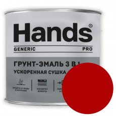 Грунт-эмаль 3в1 Hands Generic PRO красный 1.8 кг