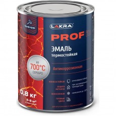 Эмаль термостойкая антикоррозионная Лакра PROF IT до 700С Серебристый 0,8 кг 9590257