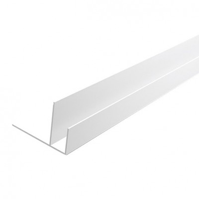 F-профиль ПВХ "Идеал" Белый глянцевый 001-G, 8 мм, 3,0 м