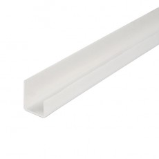 L-профиль (стартовый) ПВХ "Идеал" Белый глянцевый, 3 м, 8 мм