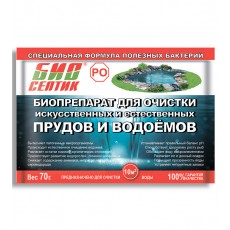 Биопрепарат для очистки искусственных и естественных водоемов "БиоСептик РО" 70 г