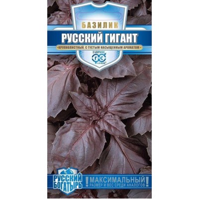Базилик Русский гигант, фиолетовый 0,2 г серия Русский богатырь