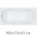 Ванна акриловая Triton "Стандарт - 165" 165*70 см, без слив/перелив, без ножек, цена – купить в Рославле