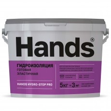 Гидроизоляция готовая эластичная "Hands" Hydro-Stop PRO (ведро 5л)