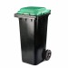 Бак для мусора 120л на колёсах серо-зеленый (М4603) Контейнеры для мусора- Каталог Remont Doma