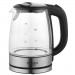 Чайник DELTA LUX DL-1204W корпус из жаропрочного стекла, черный: 2200 Вт, 1,7 л - купить по низкой цене | Remont Doma
